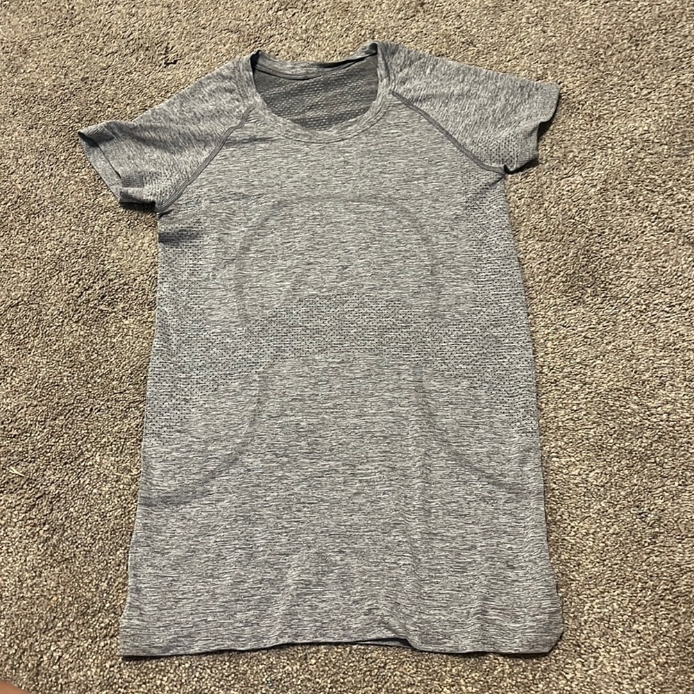 gray lululemon, tight fit, size 0